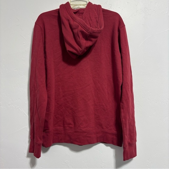 Life is Good Patriotic USA Flag Red Hoodie Sweatshirt Men's Medium Cotton Blend - Picture 5 of 8